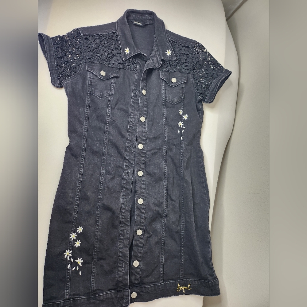 Desigual Denim Black Dress
